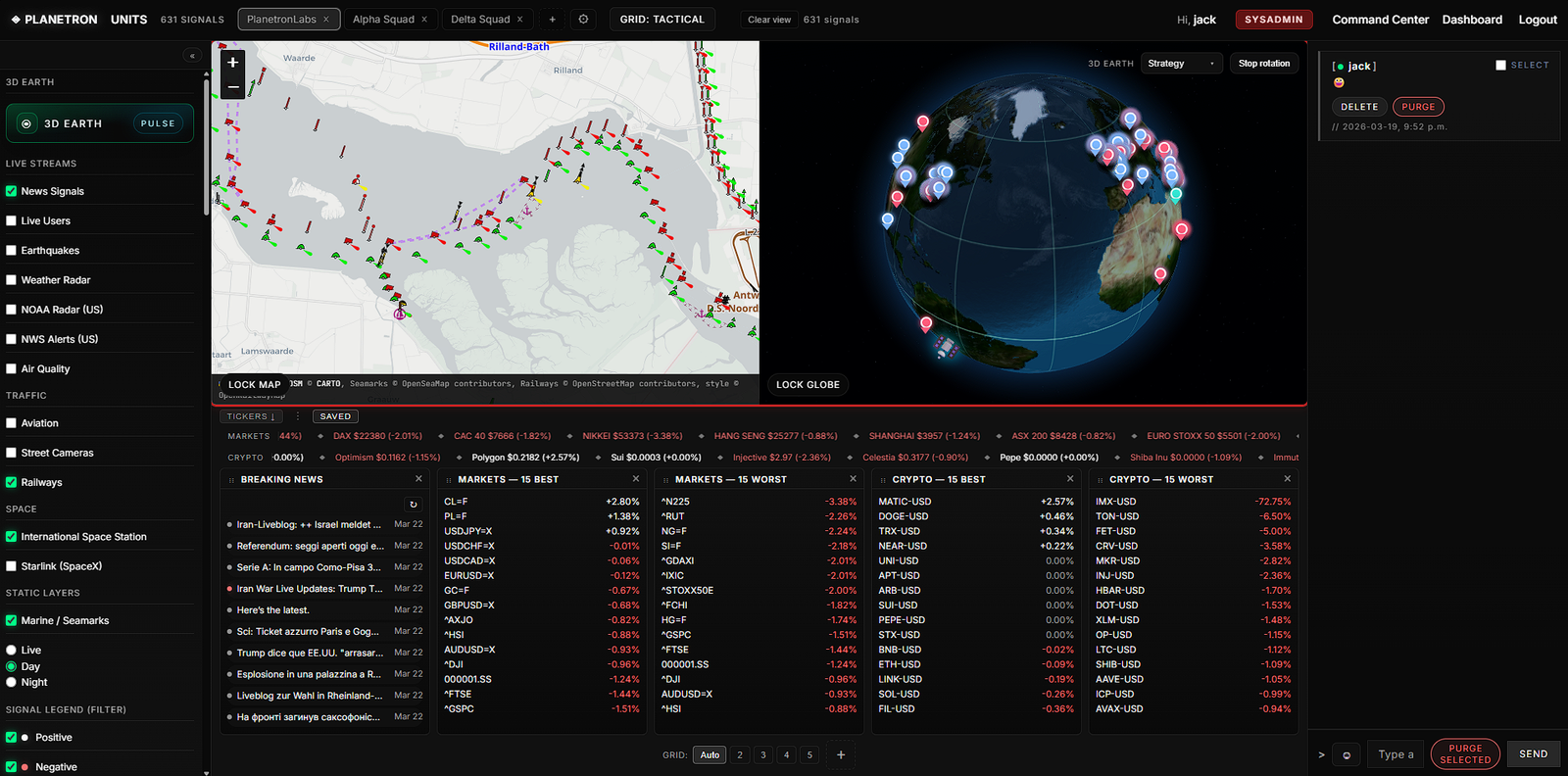Signal Unit shared map in day theme